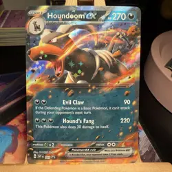 Houndoom ex 103 Scarlet & Violet Black Star Promo Double Rare Pokemon TCG MINT - Image 1
