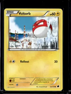 2013 Pokemon Black & White Plasma Freeze Voltorb #32/116 - Image 1