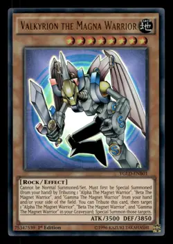 Valkyrion the Magna Warrior YGLD-ENB01 Ultra Rare King of Games Yu-Gi-Oh NM - Image 1