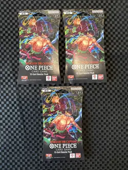 One Piece OP-06 Wings Of The Captain Blister Booster Packs English Lot of 3 - Image 1