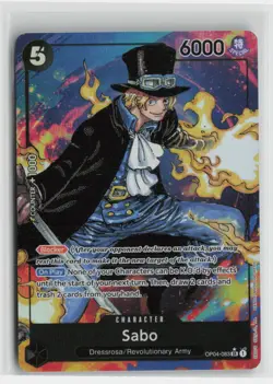 Sabo Alternate Art OP04-083 One Piece Kingdoms of Intrigue SR NM English - Image 1