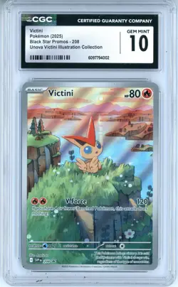CGC GEM MINT 10 Pokemon TCG Victini 208 Sv: Scarlet & Violet Promo Cards Holo - Image 1