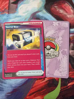 Pokemon 2024 World Championship Card Secret Box Trainer Stamp - Image 1