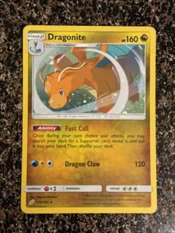 Dragonite 119/181 LP Cosmos Holo Promo Team Up Foil Sun & Moon SM Pokemon Card - Image 1
