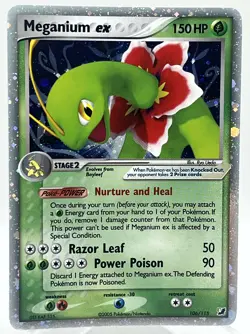 Meganium ex 106/115 Unseen Forces Holo Ultra Rare Vintage Pokemon TCG Card - Image 1