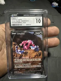 CGC 10 Drapion V GG49/GG70 Galarian Gallery Crown Zenith Pokemon Card - Image 1