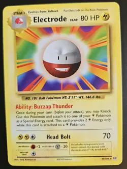 Evolutions Electrode 40/108 Errata Error Card Pokemon TCG LP - Image 1