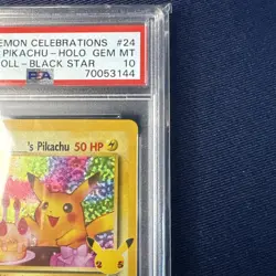 2021 Pokemon Celebrations Birthday Pikachu-Holo Card GEM MT 10 Black Star Promo - Image 3