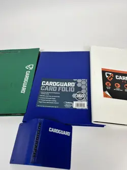 4 Ea CardGuard Trading Card Folio Portfolio Binder 9-Pocket Holds 360 Cards Ea - Image 1