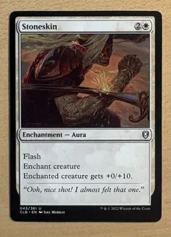 MTG Stoneskin Card, Battle For Baldur’s Gate - Image 1