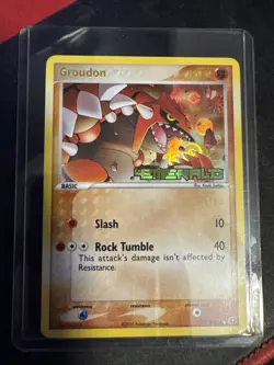 Pokemon Groudon Action Card 5/106 Emerald Holo Rare NM - Image 1