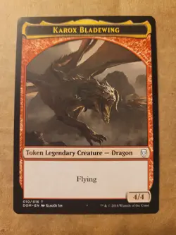 Karox Bladewing TOKEN MTG Magic ENGLISH Dominaria DOM (010/016) Dragon LP/NM - Image 1