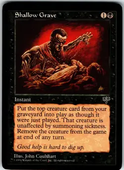 Shallow Grave - MTG - Mirage - Magic The Gathering - Image 1