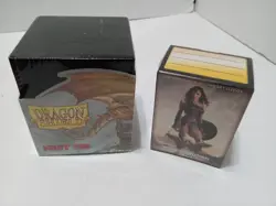Wonder Woman matte standard ATM Sleeves and Dragon Shield Nest 100 deck cube - Image 1