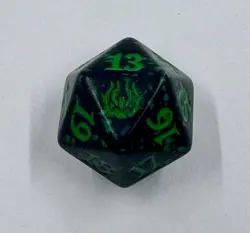 MTG Magic the Gathering Golgari (Return to Ravnica) Spindown D20 Die Black - Image 1