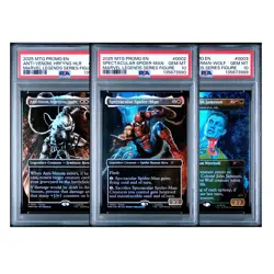 2025 MTG PROMOS MARVEL LEGENDS SERIES SEQUENTIAL SET OF 3 SPIDER-MAN PSA 10 - Image 1