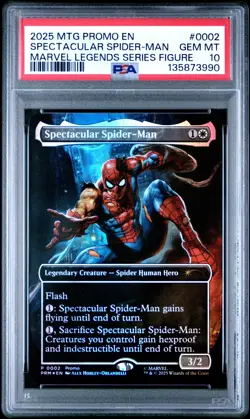 2025 MTG PROMOS MARVEL LEGENDS SERIES SEQUENTIAL SET OF 3 SPIDER-MAN PSA 10 - Image 2