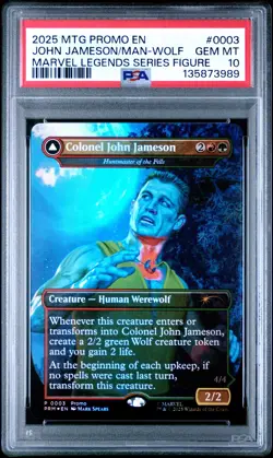 2025 MTG PROMOS MARVEL LEGENDS SERIES SEQUENTIAL SET OF 3 SPIDER-MAN PSA 10 - Image 4