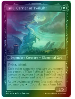 Eirdu, Carrier of Dawn // Isilu, Carrier of Twilight - Foil Lorwyn Eclipsed MTG - Image 2