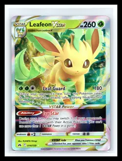 💥 Leafeon VSTAR Ultra Rare Holo Crown Zenith 014/159 Pokemon TCG 2023 - Image 1