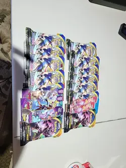 Pokemon Sleeved Booster Packs 18 In Total Sword And Shield And Sun And Moon Pack - Image 1