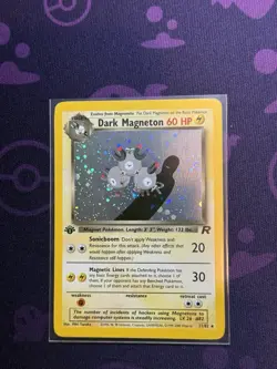 Pokemon TCG Dark Magneton 1st Edition Holo 11/82 Team Rocket WOTC - Image 1