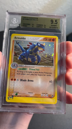 2003 Pokemon Armaldo 1/100 Holo EX Sandstorm BGS 9.5 GEM MINT SWIRL 10 SUB! PSA - Image 2