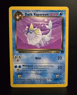 Pokemon TCG - DARK VAPOREON - 45/82 - UNLIMITED - TEAM ROCKET (2000) - WOTC - LP - Image 1