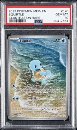 2023 POKEMON MEW EN-151 ILLUSTRATION RARE #170 SQUIRTLE PSA 10 - Image 1