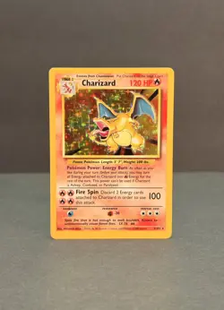 Pokemon Base Set Charizard Holo - Lightly Played LP - Original Vintage 4/102 - Image 1