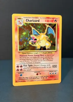 Pokemon Base Set Charizard Holo - Lightly Played LP - Original Vintage 4/102 - Image 4