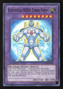 Elemental HERO Terra Firma Super Rare LCGX-EN075 LP Yugioh - Image 1