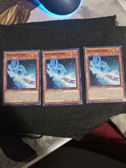 3 x ( MAGICIAN'S ROD ) - Common - LED6-EN008 - 1st - NM - Yu-Gi-Oh Magical Hero - Image 1