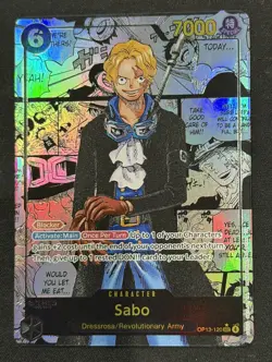 Sabo OP13-120 Carrying His Will MANGA Rare One Piece NM 🔥🔥🔥 Foil - Image 1