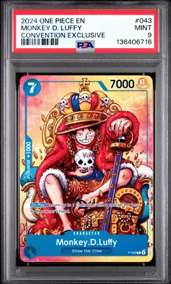 2024 ONE PIECE PROMOS CONVENTION EXCLUSIVE #043 MONKEY D. LUFFY PSA 9 - Image 1