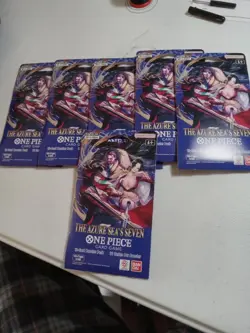 THE AZURE SEA'S SEVEN ONE PIECE OP14 BOOSTER PACK LOT OF 6 NEW/SEALED FS - Image 1