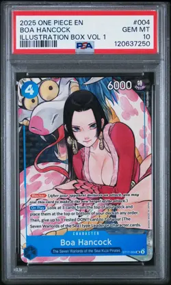 2025 ONE PIECE PROMOS ILLUSTRATION BOX VOL.1 #004 BOA HANCOCK PSA 10 - Image 1