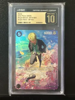 One Piece TCG English ST14-003 Sanji SP Alternative Art CGC Pristine 10 - Image 1