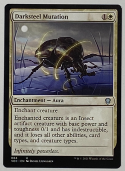 MTG Card - 1x Darksteel Mutation - Commander 2021 NM - White Magic The Gathering - Image 1