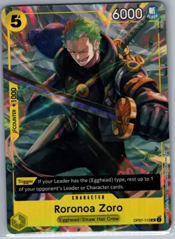 Roronoa Zoro (Illustration Box Vol.3) OP07-113 Promo - One Piece Card Game - NM - Image 1