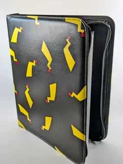 Black Pokemon Card Binder - Pikachu 900 Card Binder - Black and Yellow TCG Gift - Image 1