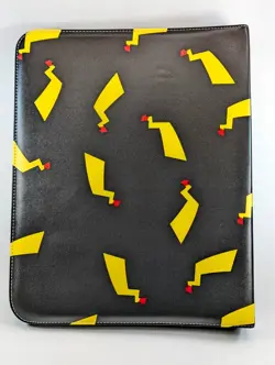 Black Pokemon Card Binder - Pikachu 900 Card Binder - Black and Yellow TCG Gift - Image 3