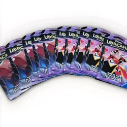 Disney Lorcana Rise of the Floodborn Sleeved Booster Pack Lot 10 TCG 2024 Cards - Image 1