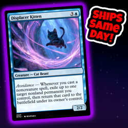 Displacer Kitten - Custom Art Magic: The Gathering Playtest Card - Commander EDH - Image 1
