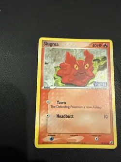 Slugma 73/115 EX Unseen Forces Pokemon Card TCG Komiya Art Reverse Holo - Played - Image 1