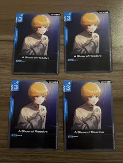 Gundam Card Game Playset GD01-100 U A Show of Resolve New Type Rising - Image 1