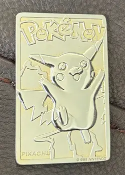 1999 Pokemon Pikachu 23K Gold Plated Trading Card Burger King Limited Edition - Image 1