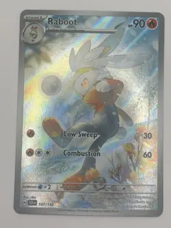 Pokemon Card Raboot 147/142 Stellar Crown Illustration Rare Near Mint - Image 1