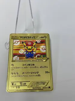 MARIO PIKACHU Pokemon HP50 Metal Card-Collectible Gift Display. - Image 2