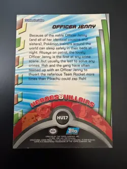 Topps Pokemon Tv Animation Series Heroes And Villains Officer Jenny Foil Card NM - Image 2